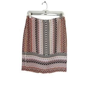 J. Crew women’s lined pencil skirt/pink Geo multishaped design / 4
